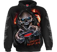 Spiral Respawn Hombre Sudadera con Capucha Negro XL 100% algodón Regular