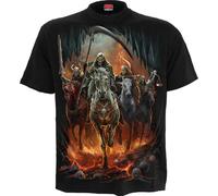 Spiral Revelation Hombre Camiseta Negro 100% algodón Regular