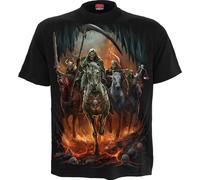 Spiral Revelation Hombre Camiseta Negro Vorne Bedruckt, Hinten Bedruckt Regular