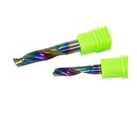 spiral router bit, Fresa de extremo sólido de una sola flauta CNC, fresa con recubrimiento DLC for aluminio,for cutting(50P 3.175x1.5x4x38L)