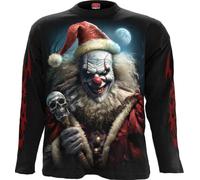 Spiral - Santa Clown - Camiseta de manga larga negra, Negro, L