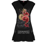 Spiral - Shenlong - Stud Waist Mini Dress Black L Black