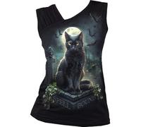 Spiral - Spell Bound - Chaleco inclinado con hombros fruncidos, color negro, Negro, 4XL
