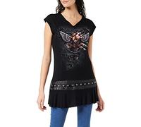 Spiral - Steam Punk Ripped - Minivestido con Tachuelas en la Cintura - Negro - S