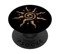 Spiral Sun Boho Hippie Fairy Grunge Goblin Vintage Graphic PopSockets PopGrip Adhesivo