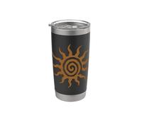 Spiral Sun Fairy Grunge Hippie Boho Goblincore Graphic Vaso térmico de acero inoxidable de doble pared