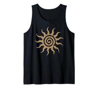 Spiral Sun Fairy Grunge Hippie Goblin Earthy Graphic Camiseta sin Mangas