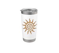 Spiral Sun Fairy Grunge Hippie Goblin Vintage Graphic Vaso térmico de acero inoxidable de doble pared