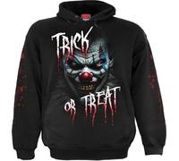 Spiral Trick Or Treat Hombre Sudadera con Capucha Negro L 100% algodón Kapuze mit Tunnelzug Regular