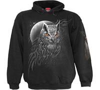Spiral Wings of Wisdom Hombre Sudadera con Capucha Negro M 100% algodón Regular