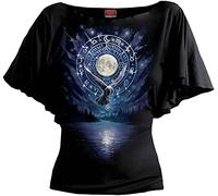 Spiral Witchcraft Mujer Camiseta Negro XL 95% Viscosa, 5% elastán Estrechos
