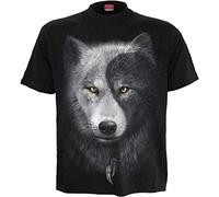 Spiral Wolf Chi Hombre Camiseta Negro 100% algodón Regular