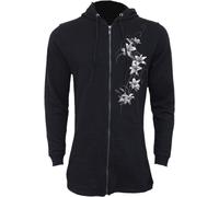 Spiral Women's Pure of Heart-Ladies Fish Tail Full Hoody-Zip Sleeve S Black