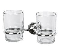 Spirella 1.006.430 Serie Atlantic - Juego de 2 recipientes para cepillos de Dientes (Cromado, Montaje en Pared)