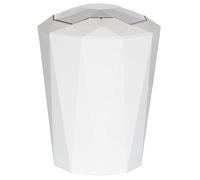 Spirella 10.18129 Crystal-Papelera con Pedal (5 L), Color Blanco