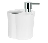Spirella 17,0 x 12,0 x 10,0 cm, Blanco colección Sun&Moon, Expendedor de jabón líquido y portaobjetos, ABS
