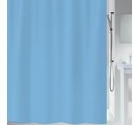 Spirella 10.18568 - Cortina de Ducha, poliéster, Impermeable Lavable a máquina hasta 40°C, Color Azul