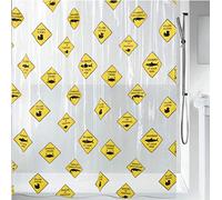Spirella 10.18687 DV-PEVA Danger Black/Yellow, 180X200 cm Cortina de Ducha, 180 x 200 cm
