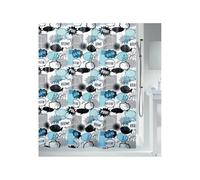 Spirella 10.18688 DV Wow Black/Blue, 180X200 cm Cortina de Ducha, Peva, Negro/Azul, 180 x 200 cm