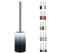 Spirella Tube Escobilla para El Inodoro, Porcelana, Negro, 10,5 x 10,5 x 42,0 cm