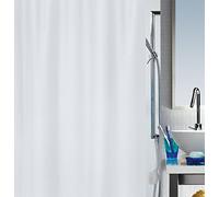 Spirella 120 x 200, Blanco colección Primo, Cortina de Ducha Textil, 100% Polyester