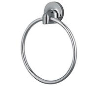 Spirella 16.5x16.5x4.5, Gris colección Lagune, Toallero en Forma de Anilla, Metal Cromado y Vidrio
