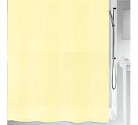 Spirella 180 x 200, Amarillo colección Bio, Cortina de Ducha Textil, 100% Polyester, PEVA