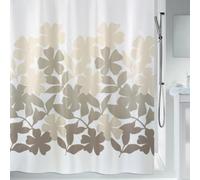Spirella 180 x 200, colección Fleury, Cortina de Ducha Textil, 100% Polyester, Beige-Hojas