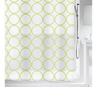 Spirella 180 x 200, Verde colección Ando, Cortina de Ducha Textil, 100% Polyester, PEVA