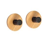 Spirella 2 Ganchos para Toallas de Pared Elsie Bamboo Negro Mate