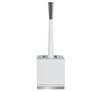 Spirella 38,0 x 10,5 x 13,0 cm, colección Roma, Escobilla para el Inodoro, Porcelana, Blanco/Plateado