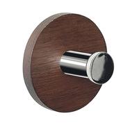 Spirella Gancho adhesivo 5 Colección Punt – Madera y PVC – Marrón oscuro