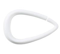 Spirella, 5 x 3,5 (12 pcs), Blanco colección Drop, Ganchos para Cortina de Ducha/baño, Polipropileno