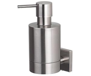 Spirella 6.5 x 9.5 x 15 cm Cromado Mate colección Nyo, Dispensador de jabón líquido con Soporte, Acero Inoxidable