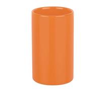 Spirella Tube Portacepillos de Dientes, Gres, Naranja, Ø7 x 11,5 cm