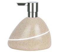 Spirella 8 x 13.5 x 14.5 cm, Marrón con raya colección ETNA, Dispensador de jabón líquido, Polyresina