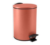 Spirella SP2647 Adelar Basura (Acero Inoxidable, 3 litros, con Descenso automático y Cubo Interior), Color Rojo, Plástico, Blanco