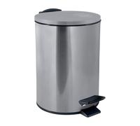 Spirella Adelar - Cubo de Basura para baño (3 L, Acero Inoxidable, con Descenso automático y Cierre Suave), Color Plateado