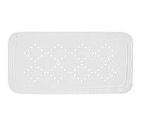 Spirella Alaska - Alfombrilla de Ducha (antibacteriana, Antideslizante, con ventosas, 36 x 71 cm), Color Blanco