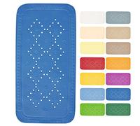 Spirella - Alfombra de baño de Espuma de PVC Alaska - Antideslizante con ventosas y Orificios de Drenaje, antimoho - Azul eléctrico - 71 x 36 cm