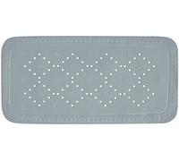 Spirella - Alfombra de baño de Espuma de PVC Alaska - Antideslizante con ventosas y Orificios de Drenaje, antimoho - Gris Claro - 91 x 36 cm