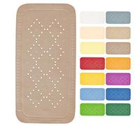 Spirella - Alfombra de baño de Espuma de PVC Alaska - Antideslizante con ventosas y Orificios de Drenaje, antimoho - Gris Topo - 71 x 36 cm