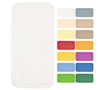 Spirella - Alfombra de baño de Espuma de PVC Alaska - Antideslizante con ventosas y Orificios de Drenaje, antimoho - Blanca - 71 x 36 cm