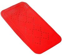 Spirella - Alfombra de baño de Espuma de PVC Alaska - Antideslizante con ventosas y Orificios de Drenaje, antimoho - Roja - 71 x 36 cm