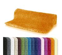 Spirella - Alfombra de baño de Microfibra Highland - Antideslizante, de Secado rápido y Lavable - 100% poliéster Suave y Duradero - Naranja - 70 x 120 cm