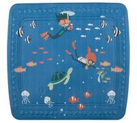 Spirella - Alfombrilla de Ducha de PVC con diseño de Buzo - Antideslizante para baño - 55 x 55 cm - Multicolor - Superficie Texturizada para una Seguridad óptima - Apta para Todo Tipo de Suelos