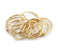 Spirella Anillas para cortina de ducha, 12 unidades, cromadas, pequeñas, aptas para todo tipo de barras de cortina de ducha, color dorado