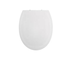 Spirella Asiento de inodoro Duroplast con cierre automático y extraíble pulsando un botón para la limpieza, en color blanco, sistema Easy Fix Clip