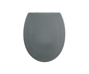 Spirella - Asiento de Inodoro Harry PP, bisagras de Acero Inoxidable, Tapa de Inodoro con Clip, fácil de Instalar, Cierre Lento - 44 x 37 x 3 cm - Gris Antracita