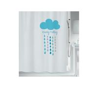 Spirella, Azul colección Cloud, Cortina de Ducha Textil 180 x 200, 100% Polyester, poliéster, x cm